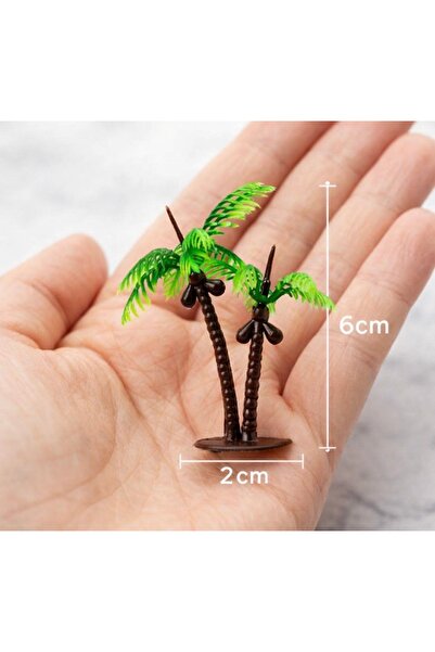 Yerli Mini Palmiye Ağacı – 2'li Set Teraryum & Minyatür Peyzaj Süsü