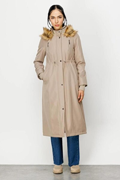 Micca 232549-23K Spor ve Zamansız Tüm Bedeni Kapitone Dolgu Astarlı Kürklü Mont