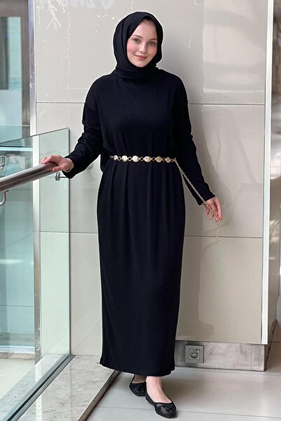 Ceremony Rochie tricotată cu guler și curea accesorii