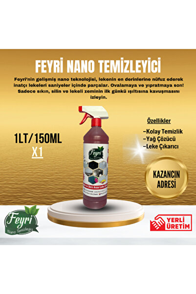 FEYRİ NANO temizleyici Fayans Yüzey Temizleyici Ve Leke Çıkarıcı –Nano Özelli...