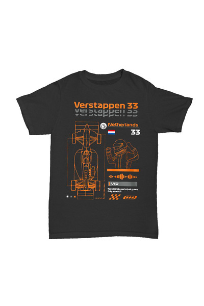 l'eivor Formula 1 Pilot Detay Tasarım Baskılı Unisex T-shirt