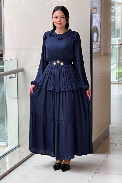 Missemramiss Shiny Ruffle Elbise