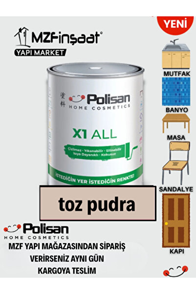 Polisan X1 All Yeni Nesil Dönüşüm Boyası Dolap-fayans-cam-plastik-ahşap-duvar...