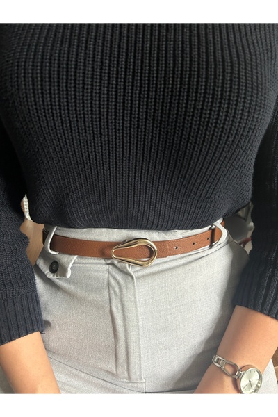 LİA KEMER Kindle Patterned Faux Leather Women's Gold Buckle Jacket Belt Dress...