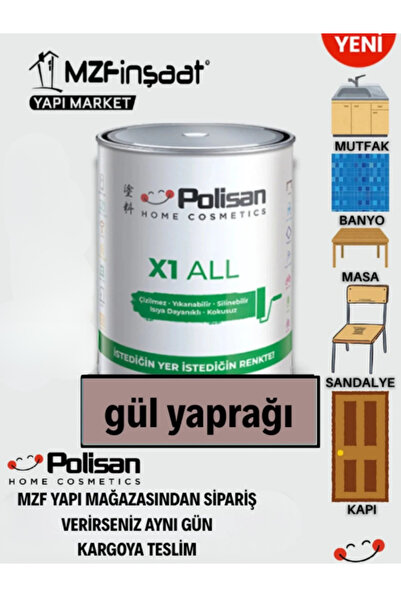 Polisan X1 All Yeni Nesil Dönüşüm Boyası Dolap-fayans-cam-plastik-ahşap-duvar...
