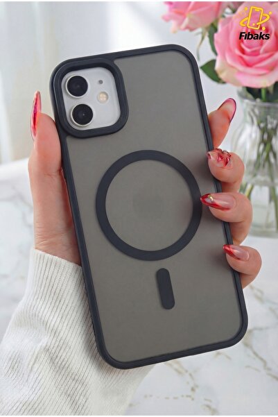 Fibaks İphone 12 - 12 Pro Uyumlu Kılıf Kamera Çıkıntılı Magsafe Şarj Destekli...