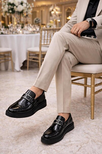 PATRICK CASSA حذاء كاجوال كلاسيكي من الجلد الطبيعي للرجال