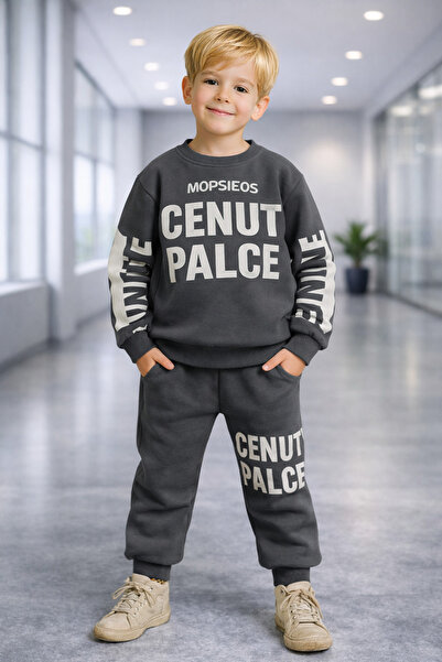 RAPAPA Set de trening pentru băieți, cu căptușeală din fleece fire, Sh cu imp...