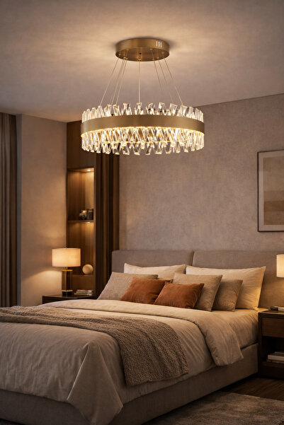 HubRom Πολυέλαιος LED BRAMPTON Crystal 3962-50-FR, 50 × 70 cm, 100W Antique, ...