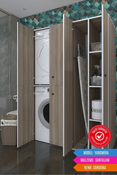 Kenzlife Çamaşır-kurutma Makinesi Dolabı Kapaklı Yaromira Crd 180*120*60 Bany...