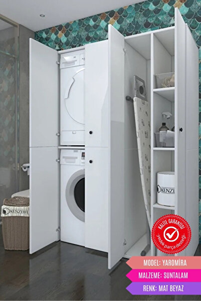 Kenzlife Çamaşır-kurutma Makinesi Dolabı Kapaklı Yaromira Byz 180*120*60 Bany...