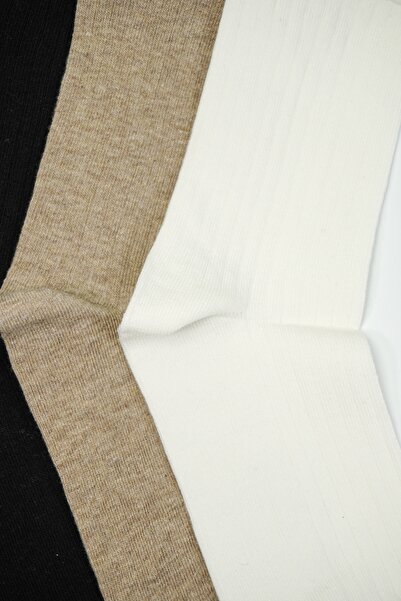 Rumon Pamuklu Fitilli Soket Çorap 3 Renkli Set