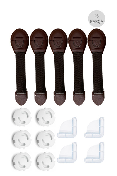 ketbox Çocuk Bebek Güvenlik Emniyet Seti 5 Çekmece Dolap Kilidi , 4 Köşe Koru...