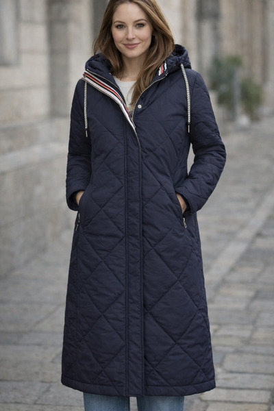 PALMERO ŞİŞME UZUN KAPİTONE MONT ŞERİTLİ / BAKLAVA DESEN