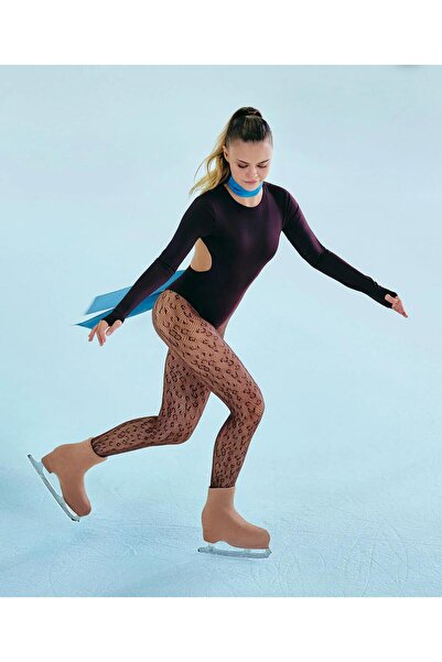 Penti Kids جوارب طويلة شبكية بنمط الفهد باللون البني