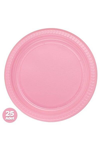 Parti Dükkanım Pembe Plastik Tabak Lüks (25 adet)