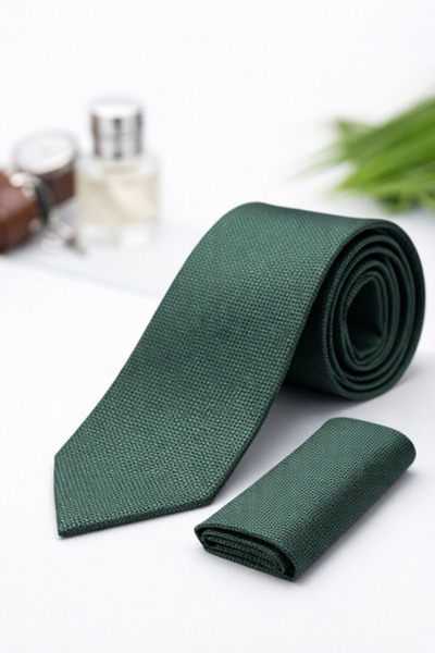 Gambocci ربطة عنق دوبي باللون الأخضر للرجال