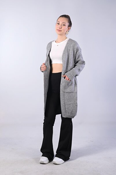 Mckanzie 1574 Cardigan cu mâneci cu buzunare Selanik Tunik