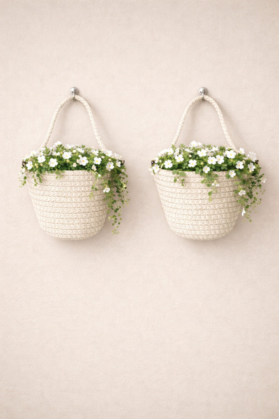 ÖRGÜM Καλάθι για 2 τεμάχια τεχνητών γλάστρων 12x10 cm ΔΕΝ ΠΕΡΙΛΑΜΒΑΝΕΙ ΤΑ ΦΥΤ...