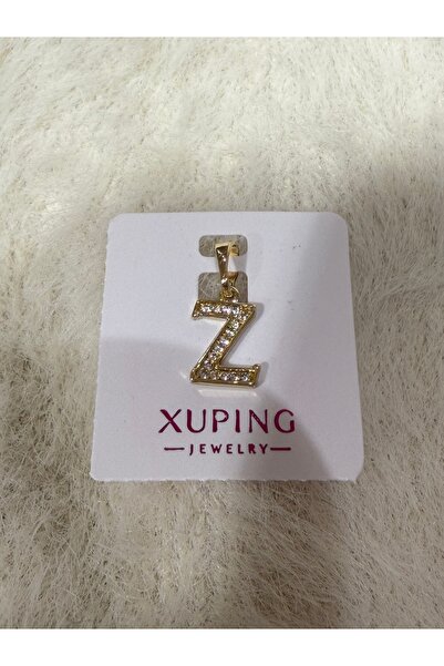 XUPING JEWELRY Taşlı Z Harfi Gold Kolye Ucu