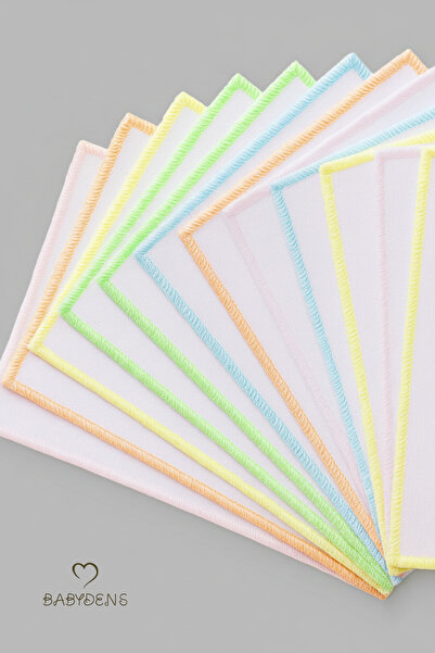 BABYDEN'S Unisex 10’lu Yenidoğan ve Bebek Emzirme ve Ağız Bezi %100 Pamuk, 20...