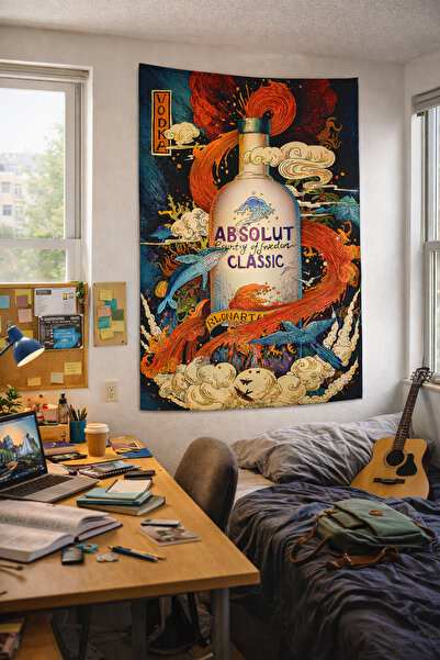 Vendini Kaliteli Kumaş, Canlı Renkler Duvar Örtüsü Duvar Halısı Wall Tapestry