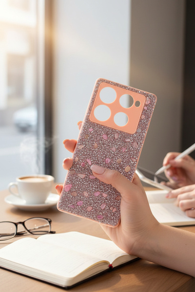 batuteknoloji Infinix Note 40 Pro BatuTeknoloji Kırçıllı Milena Taşlı Silikon...