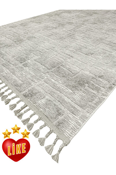 AVEN HOME Püsküllü Kaymaz Salon Halısı - Koridor Mutfak Halısı - Yolluk