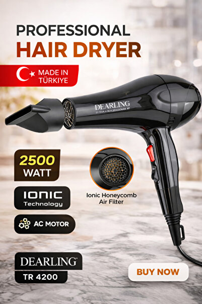 Dearling Professional 4200 Hair Dryer 2500 W Blow Dryer Hair Straightener (2 ...