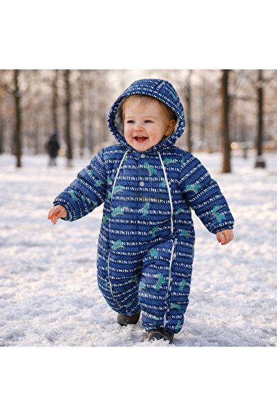 Bebelul Blue Jumpsuit for Boys - Dino