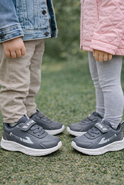 ALTUNTAŞ Boys' Velcro Comfortable Sole Casual Sports Shoes School Shoes White...