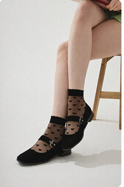 Katia&Bony Șosete Heart Socket pentru damă, negri