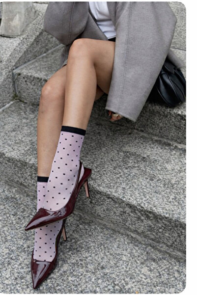 Katia&Bony جوارب نسائية بلونين منقط باللون الأسود