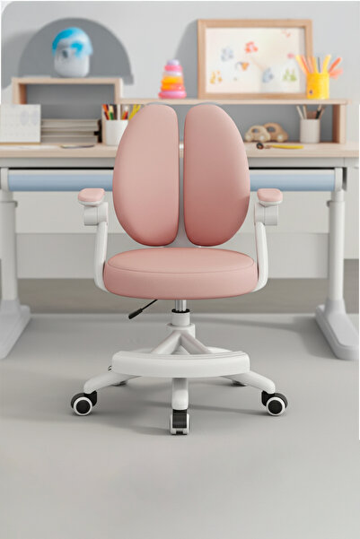 ErgoKids Puffy Kız Çocuk Çalışma Sandalyesi Pembe