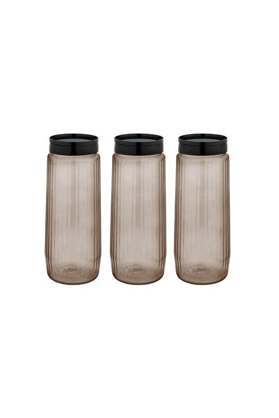 SELKA HOME 3'lü Signature Çizgili Kavanoz