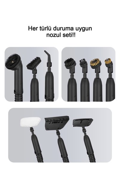 RİOMİ HN004 Çok Fonksiyonlu Buharlı Temizlik Makinası - Buharlı Temizleyici