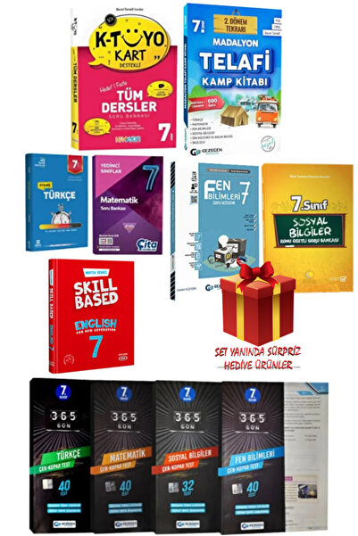 Gezegen Yayıncılık 7. Sınıf Seti:Tüm Dersler Soru Bankası+Yaprak Test+7 Fun&L...