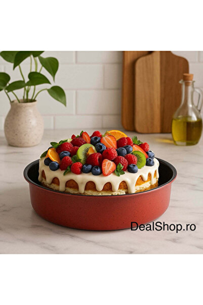 dealshopromania Кръгла тава за печене, керамично покритие, размер 30x10 см, 2...