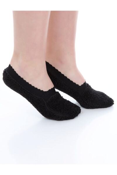 Genel Markalar Kadın Peluş Kışlık Babet Patik Çorap Siyah 1 adet 36/39 uyumlu