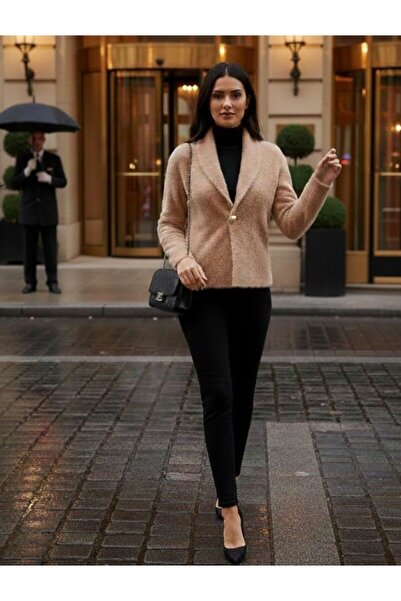 URUMDAY Women's Single Button Knitwear Cardigan