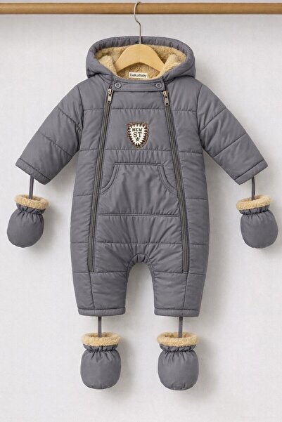 DeKuBaby Yeni Sezon Özel Tasarım Figürlü Cepli Kapüşonlu Bebek-Çocuk Kozmonot...