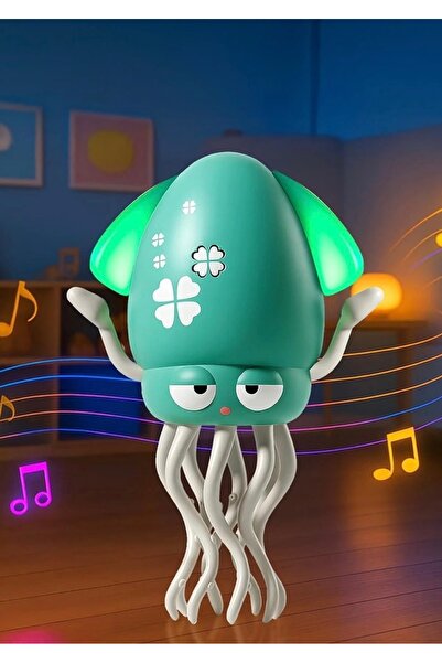 ZİVENTA YEŞİL Dansçı Kali Oyuncak Ahtapot Sesli Işıklı Müzikli Dans Eden Olta...