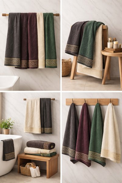 Generic Brand Bamboo Premium Towel Set, 6 Pieces