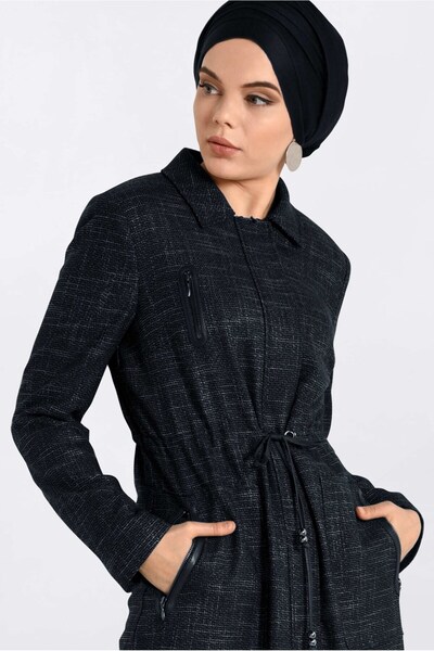 Alvina GİZLİ FERMUARLI PARDESÜ 1355-1