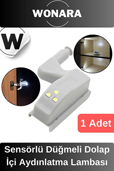 Wonara Özel Üretim Sensörlü Düğmeli Led Işıklı Tak Çıkar Dolap İçi Otomatik A...
