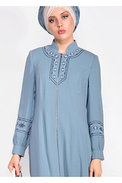 Alvina Пальто з вишитими рукавами та коміром і застібкою на блискавку 1281