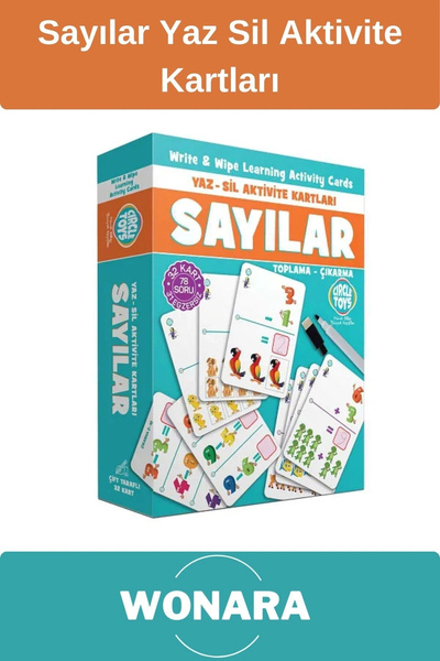 Wonara Deluxe Çocuklar İçin Matematik ve Sayılar Odaklı El Göz Koordinasyon Y...