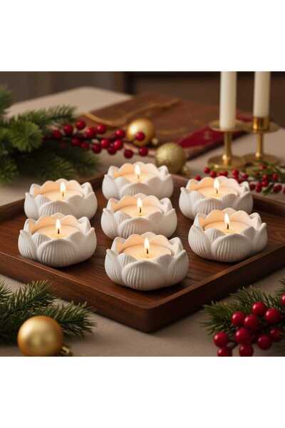 ysftasarım Dekoratif mumluk ( 6 lı set)