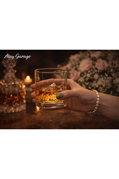 Atay Garage 2 Pcs Whiskey Glass High Quality Whiskey Glasses with 3D Mountain...