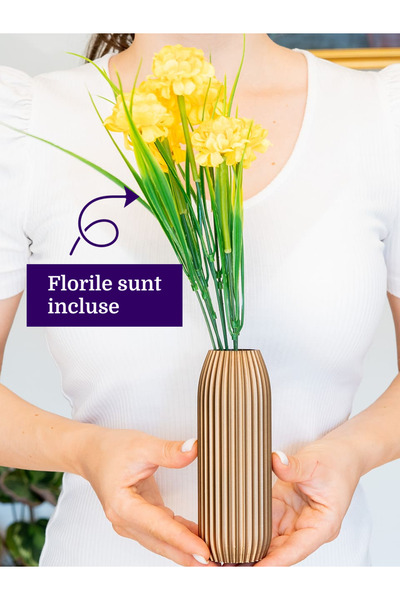 OEM Vaza Aurora + 7 Hortensii Artificiale